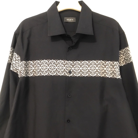 Mens Black Going Out Shirt with Design at Chest - NWOT - Picture 3 of 6